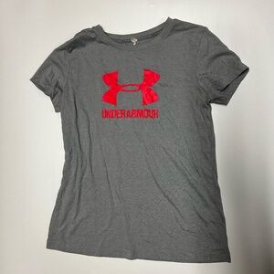 Under Armour Women’s Gray Athletic T-Shirt – Short Sleeve (Size Small)